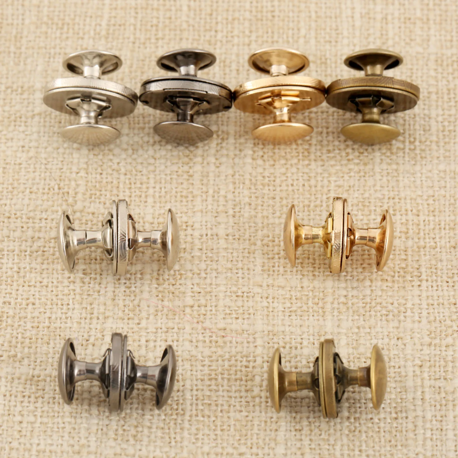 10Pcs Metal Magnetic Snaps Double Rivet Stud Clasps Buttons Fastener Bag Press Buckle Buttons Handbag Purses Clothes DIY 14/18mm