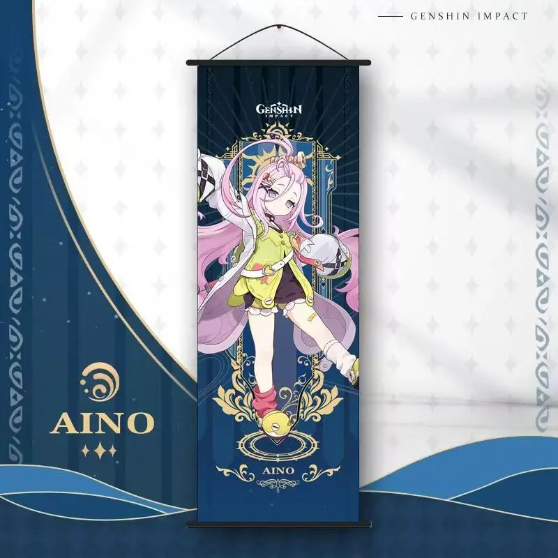 Genshin Impact Odette Ororon Frune Nicole Colombina Flins Nefer Arlecchino Gemälde Bilder Anime Neuvillette Leinwand Wandkunst – Detail 8