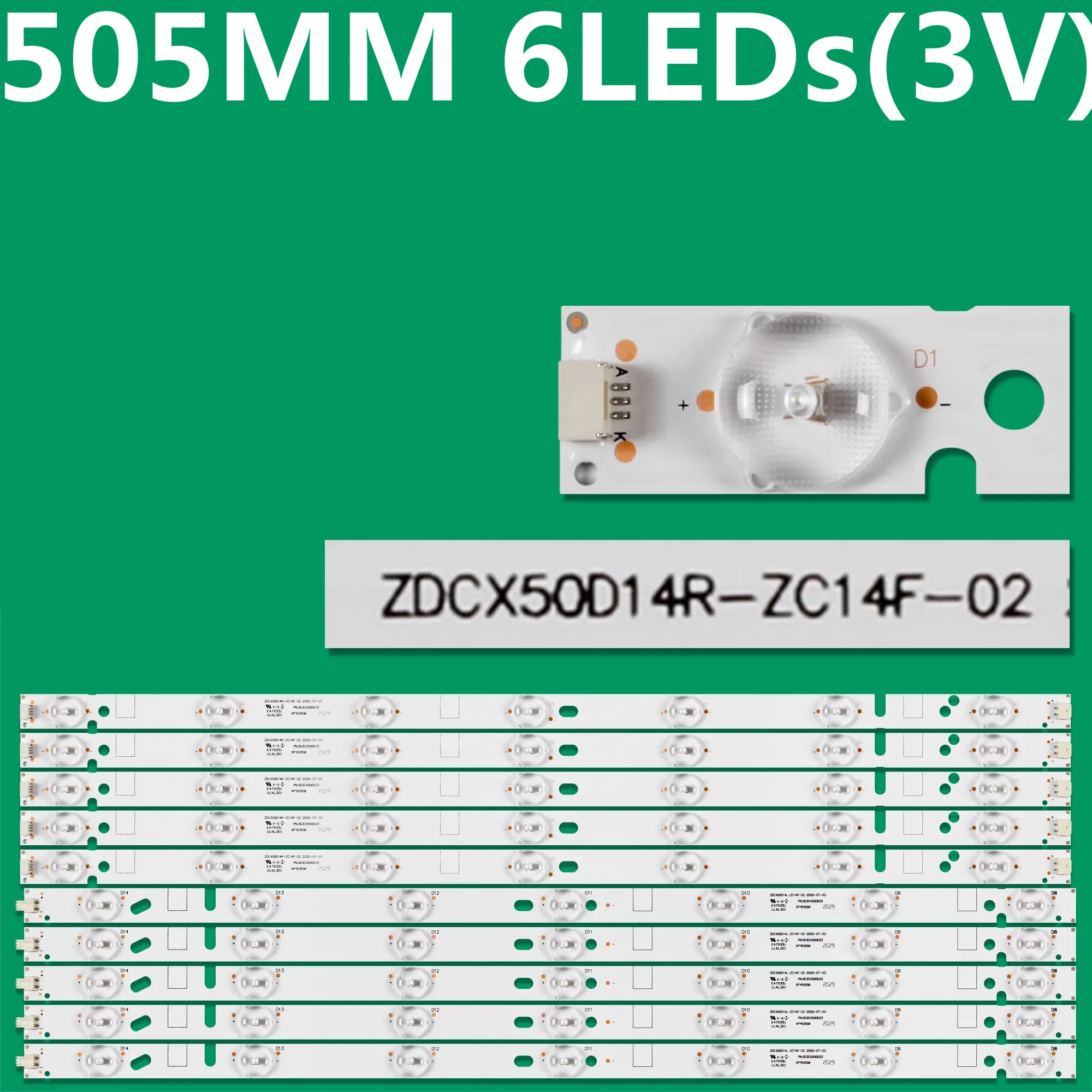 

Светодиодная лента подсветки для ZDCX50D14R-ZC14F-02 01 ZDCX50D14L-ZC14F-02 303CX 500033 LT-50E350 LT-50E560 LE-5018 LE-5029 CX500DLEDM