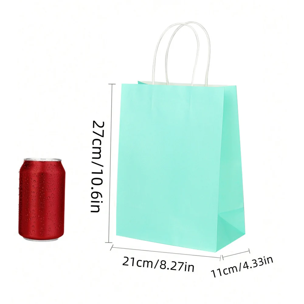10/20/30pcs Gift Bags Kraft Paper Bags with Handles Colored Party Bulk Paper DIY Gift Bags for Birthday Wedding