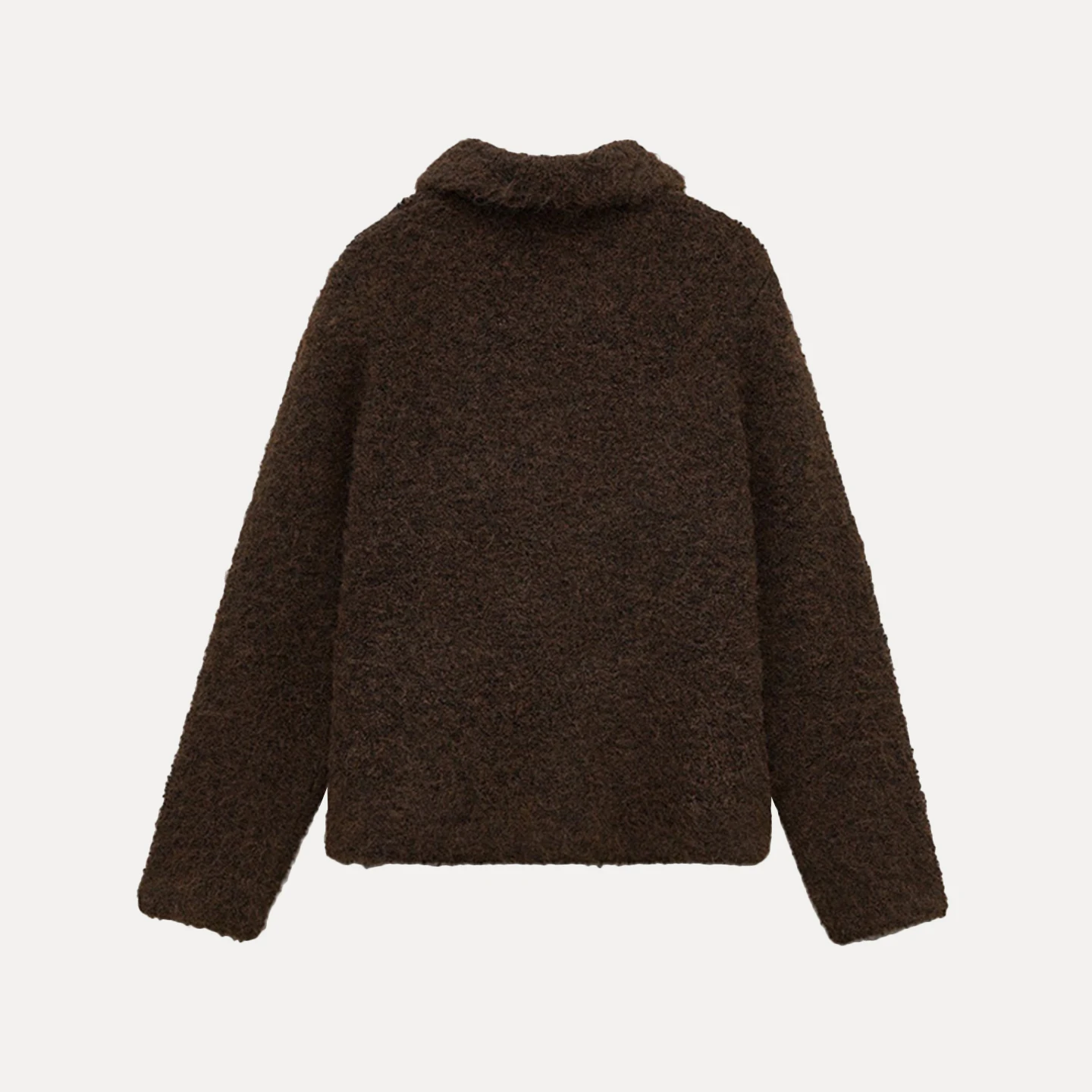 كارديجان نسائي من Z محبوك من الفرو الصناعي مع أزرار مزخرفة، تصميم جديد لعام 2025، نمط عملي، قصة مستقيمة، أكمام طويلة من ...