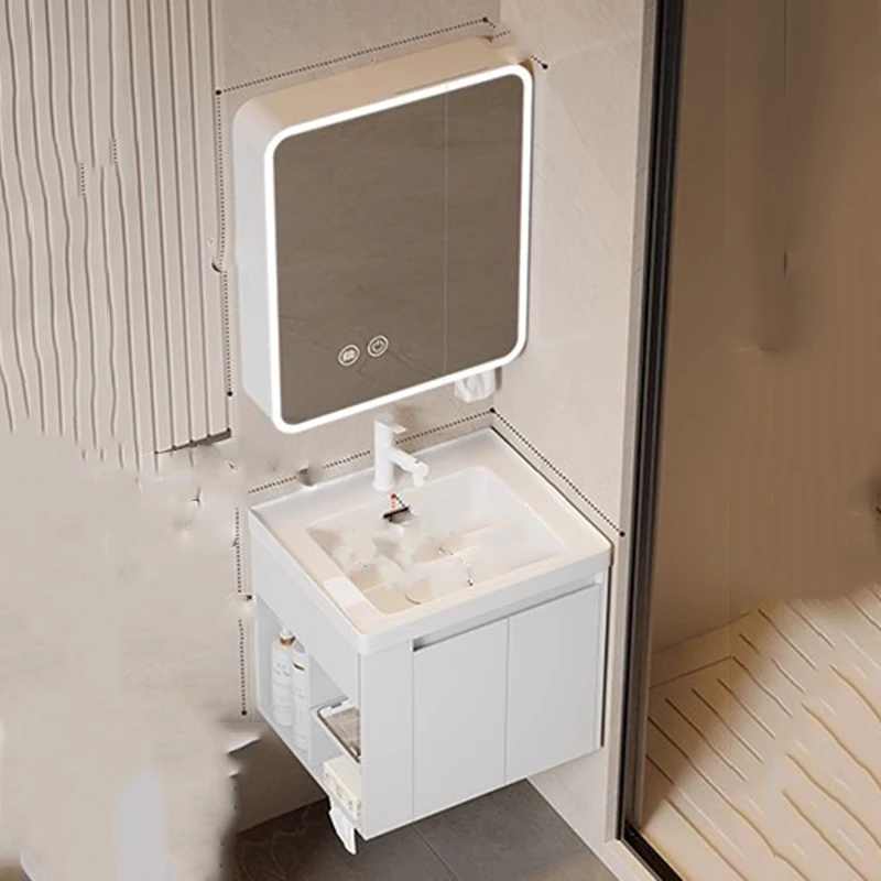 

White Paper Cupboard Storage Organizer Shelves Partitions Display Luxury Bathroom Cabinet Modern Archivadores Hotel Furniture