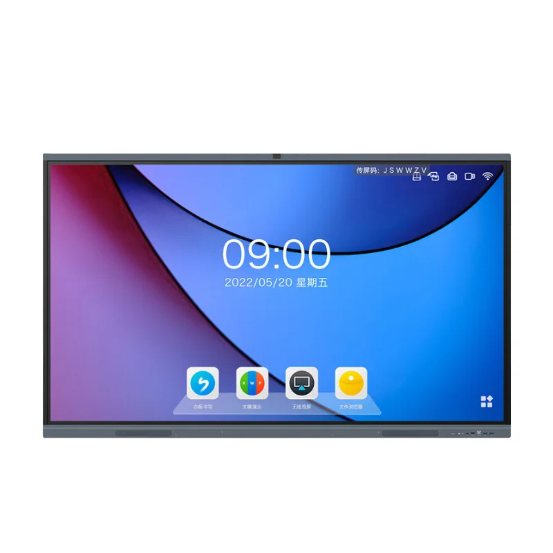 

65-Inch Interactive Flat Panel LCD Whiteboard For Viable Communication Super-Color ROI Wireless Stable Standing For Intellects