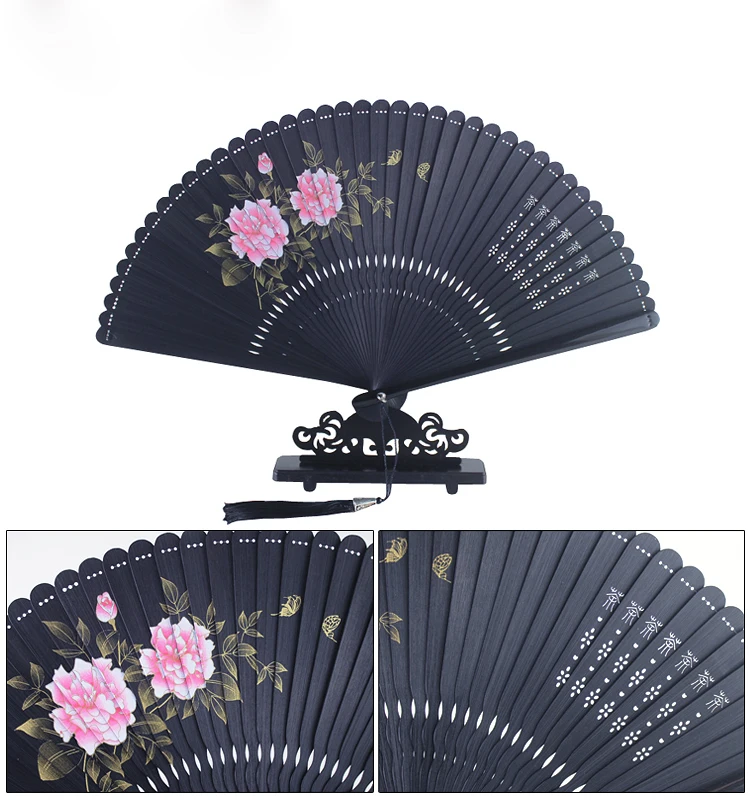 

Handmade Bamboo Wedding Folding Fan Summer Portable Women's Hand Fan Chinese Style Hand Small Fan Craft Decorative Bamboo Fan