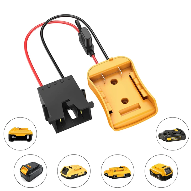 Power Wheels Adapter for Dewalt 18V 20V Battery with Wire Harness Connector 12 Volt Power Wheels 12AWG Wire with 40A Fuse