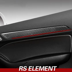 For Audi Q3 2013 2014 2015 2016 2017 2018 Door Inner Panel Decoration Cover Trim Sticker Decal Car Accessories Carbon Fiber 4pcs
