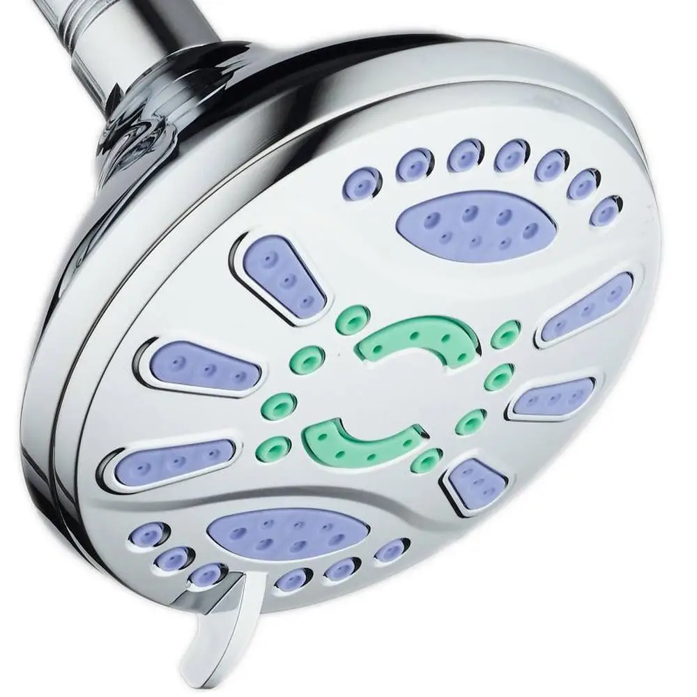 

High Pressure Ultra Luxury Shower Head Chrome 6 Flow Settings Rain Massage Mist Pause Mixed Modes PrecisionFlo™ Solid Brass