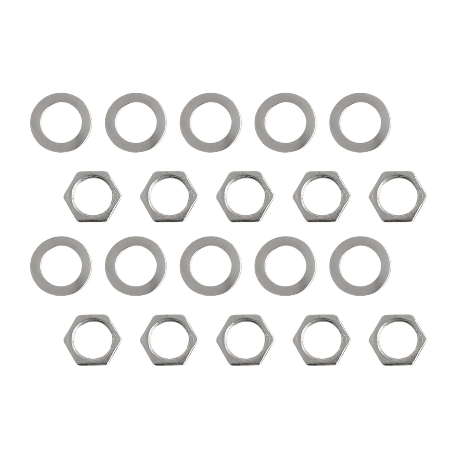 9MM Nuts Guitar Potentiometer Essential Guitar Components Electric Instrument Part 10 Piece Set For Repairs For Guitar Upgrade