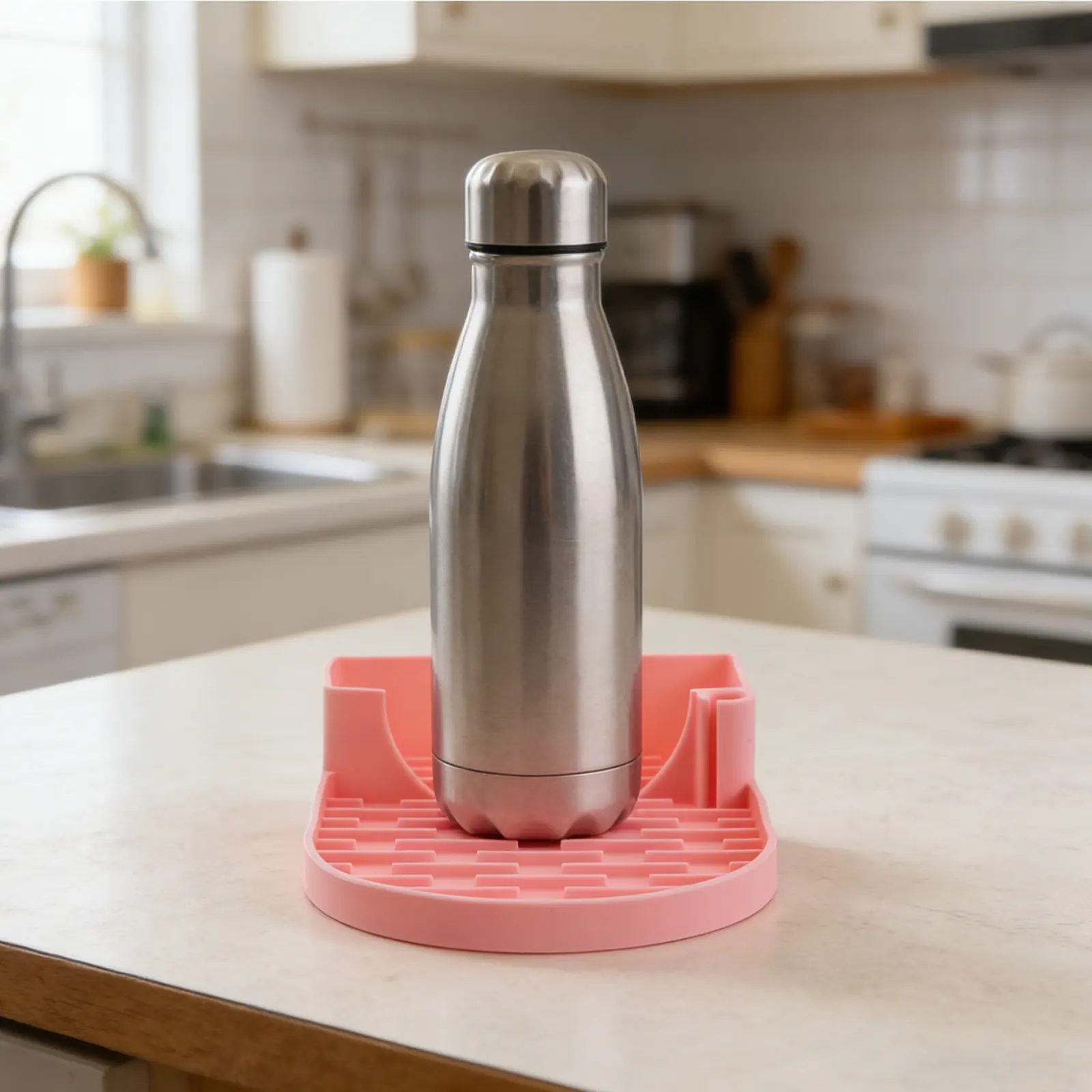 Silicone Bottle Drying Rack for Water Bottles Cups Tumblers Fast Drain Antislip Portable Compact Small Drying Rack for Kitchen - view 2