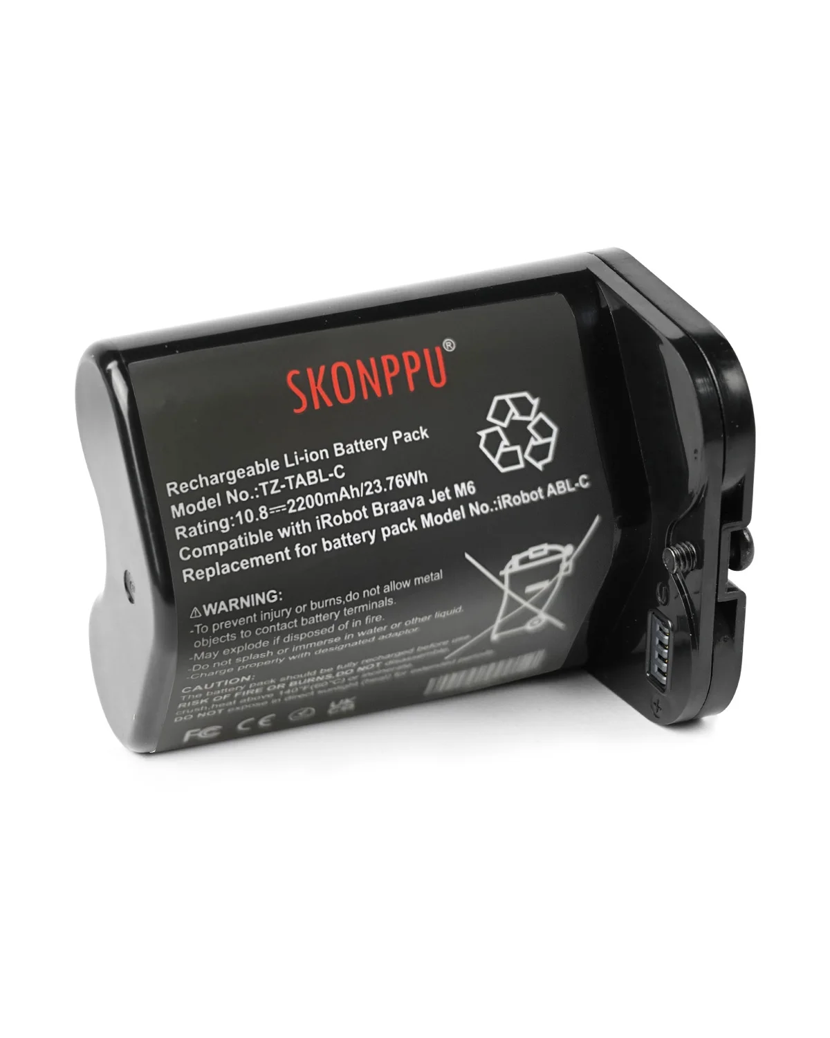 Imagem -02 - Bateria Recarregável Skonppu Abl-c Aspirador Irobot Braava Jet m6 Acessórios Absolutos Bateria li Ion 2200mah