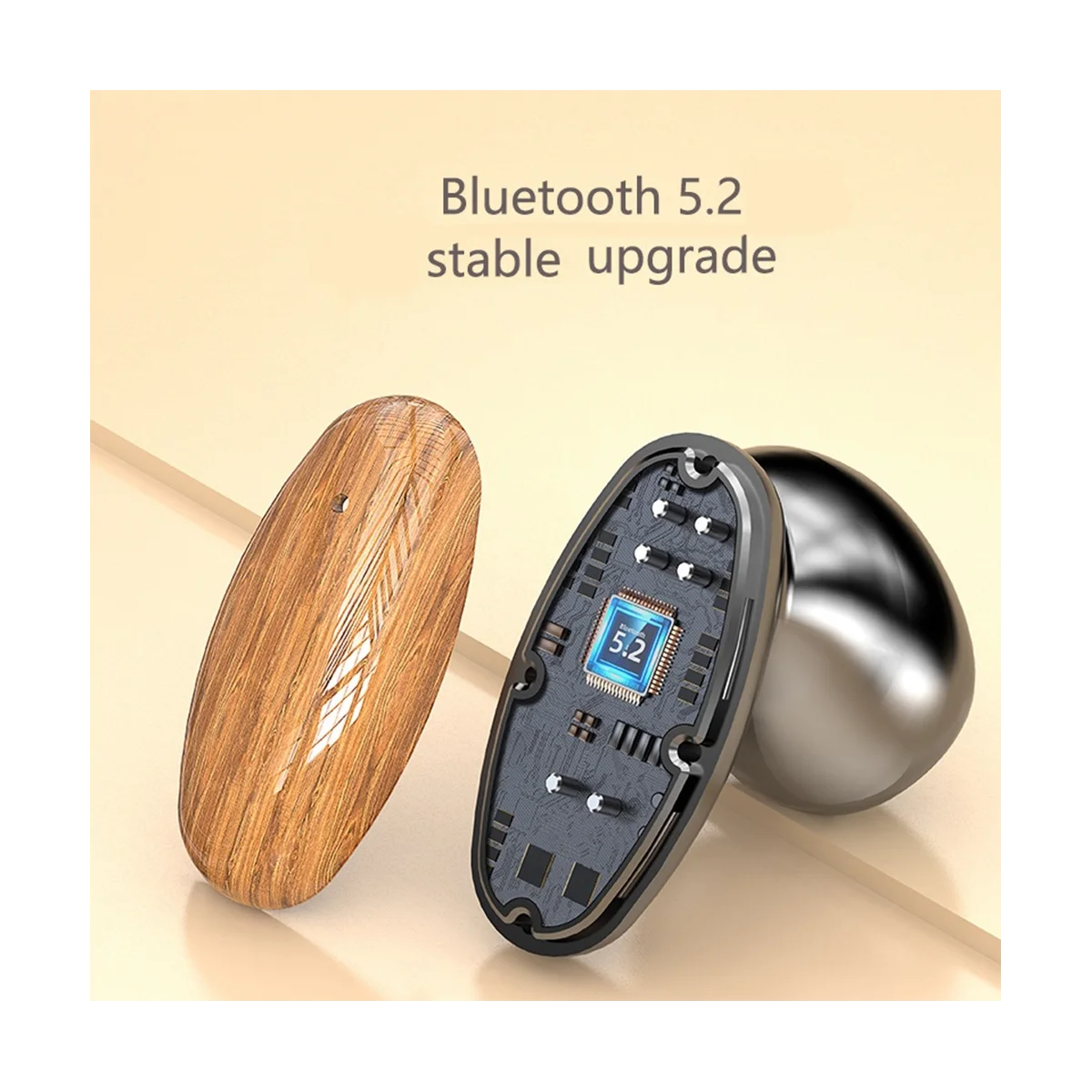 M35 Wood Grain Wireless Bluetooth Headphones TWS In-Ear Touch Headphones Bluetooth 5.2 Sports Headphones