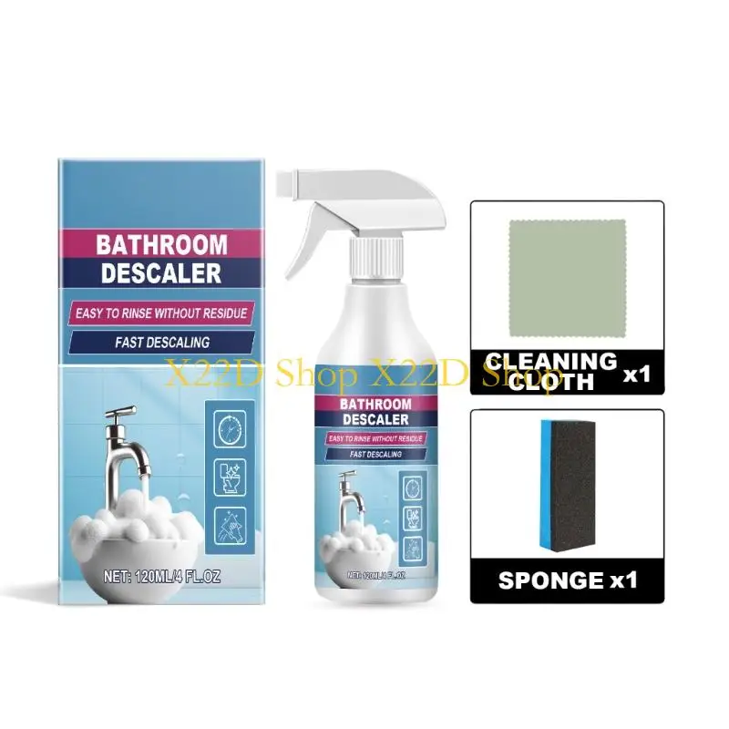 X22D Bathroom Descaler Foam Cleaner, Upgrade Powerful Bathroom Descaler Foam Cleaner All Purpose Rinse Cleaning Foams with