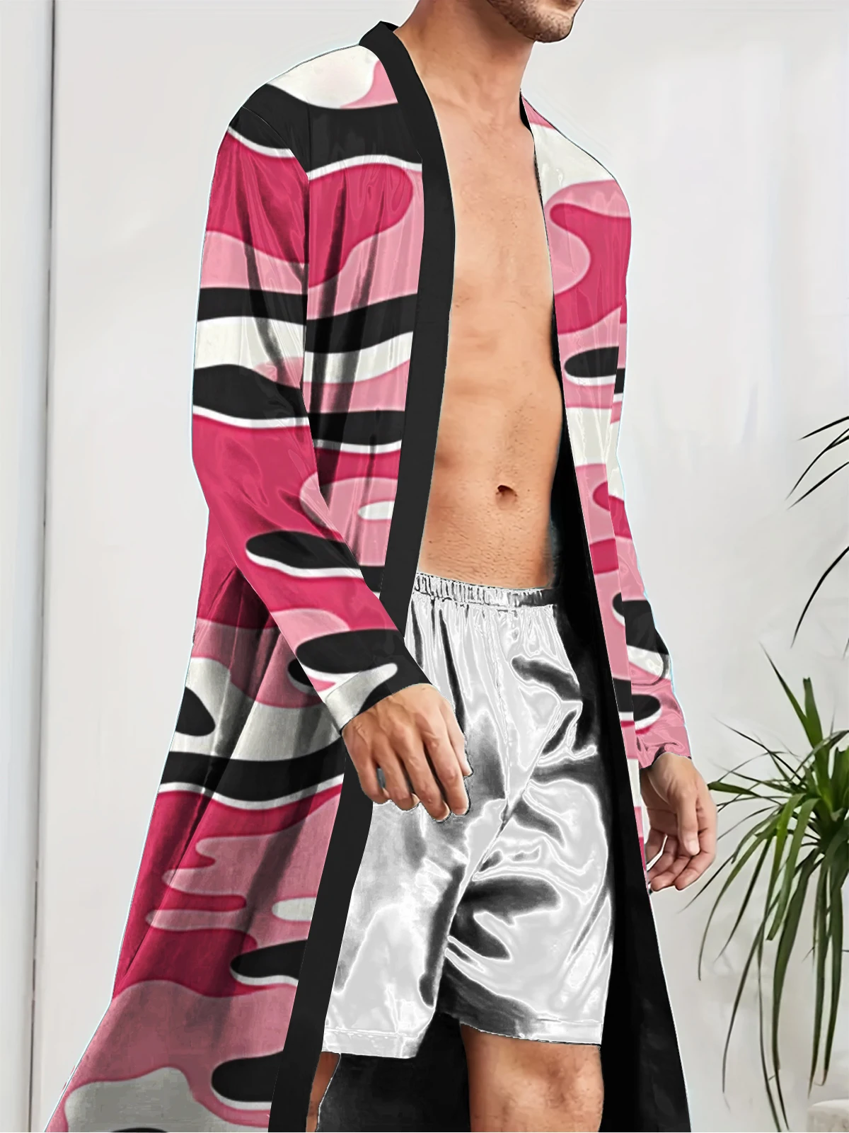 1pcs Men's Robes 2026 Spring/Summer Breathable robe dressing gown Graphic Sleepwear bath robe Bathrobe 3D Printed