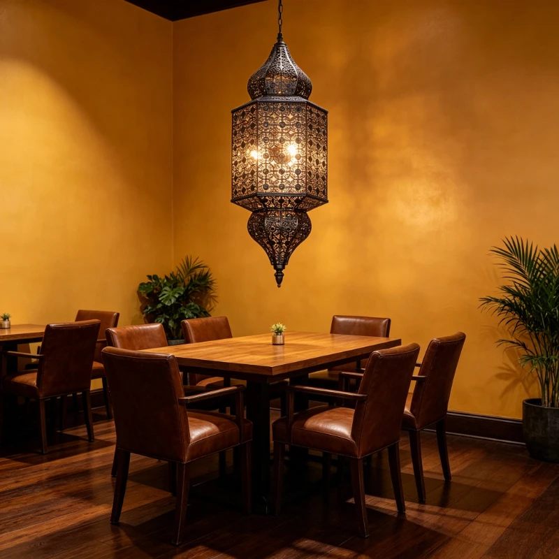 Moroccan Vintage Hollow Out Metal Pendant Light Designer Creative Hanging Lamp Living Room Bedroom Restaurant Cafe Decor Fixture
