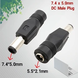 7.4*5.0mm DC Power Plug Chargable Converter 5.5x2.1mm DC Female Jack to 7.4x5.0 mm DC Male Plug With Pin Connector For HP Laptop