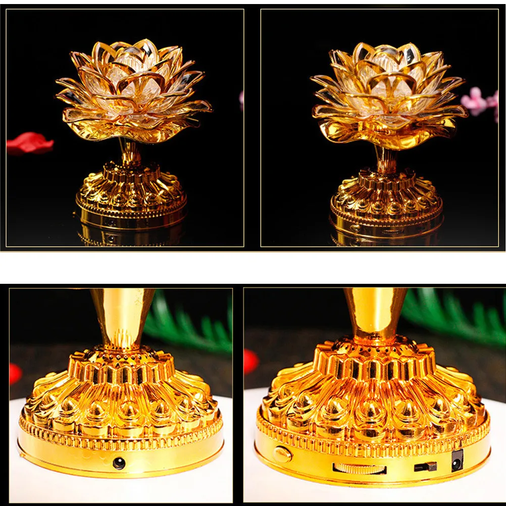 Lotus Lamp Colorful Led Buddhist Light Portable Waterproof Night Light For Home Decor Garden Outdoor Use view 5