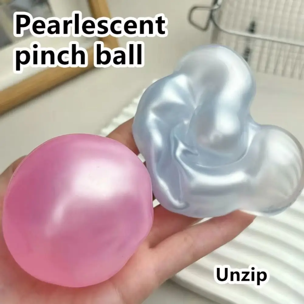 Blue Coconut Oil Squishy Ball Soft Slow Rising Ball Quick-rebound Squeeze Clear Jelly Transparent Squishy Pearl Squishy
