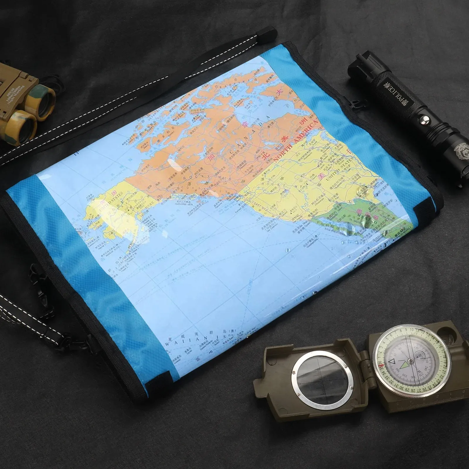 Waterproof Map Storage Case PVC Foldable Transparent Document Dry Bag Holder Storage Bag Cover For Outdoor Camping Hiking Travel
