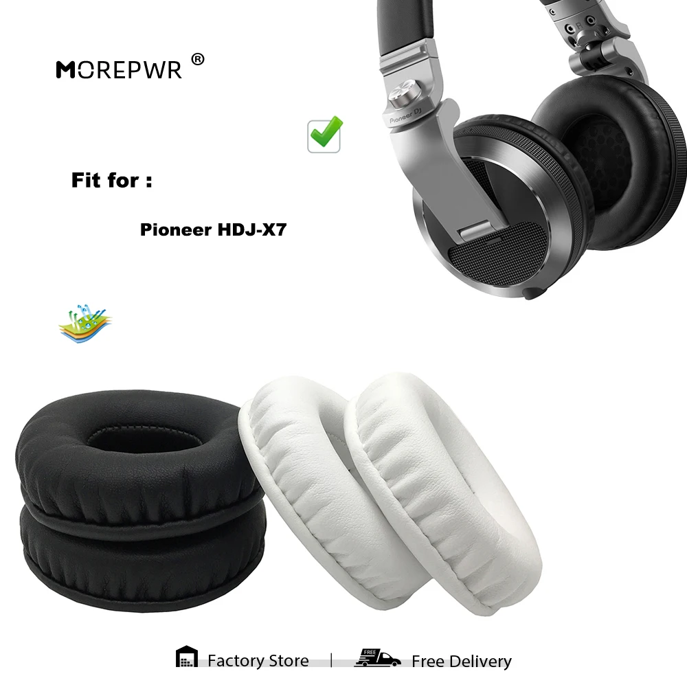 

Morepwr новые обновленные Сменные амбушюры для наушников Pioneer HDJ-X7, детали гарнитуры, Кожаная подушка, бархатный чехол для наушников