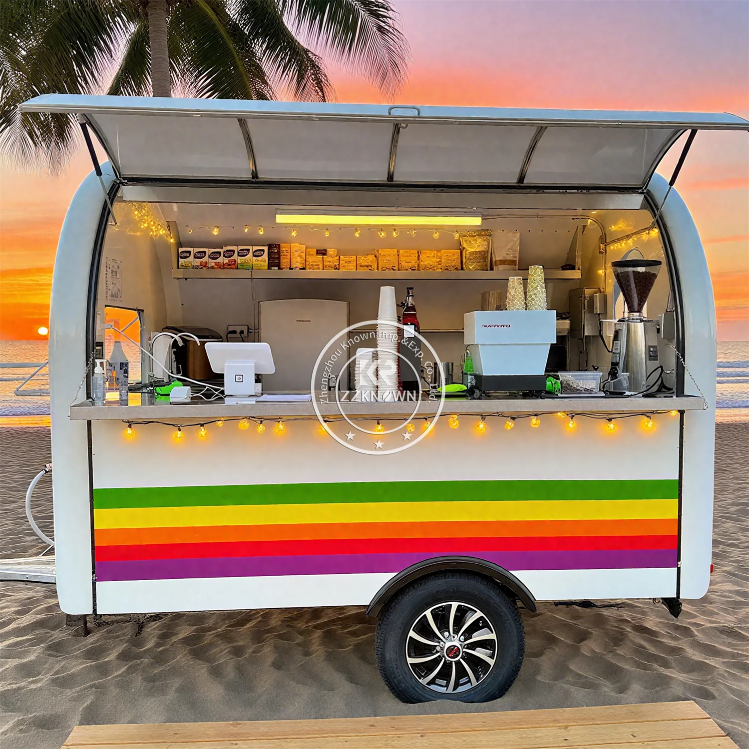 

Catering Trailer Type Mobile Fast Food Concession Truck Hot Dog Cart Vending Truck support Customization Fast Food Trailer