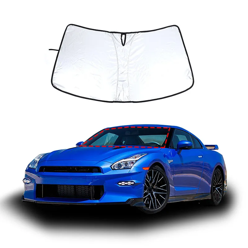 

For Nissan GTR R35 2008-2020 Car Styling Silver Car forward Windshield Sunshade Car Solar Protection pad Car Accessories