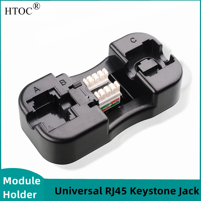 Htoc Universal Rj45 Cat6/Cat5e/Rj11/12 Keystone Jack Punch Down Stand Bedrading Tool Module Houder Netwerk Tool Tool Tool Tool Tool