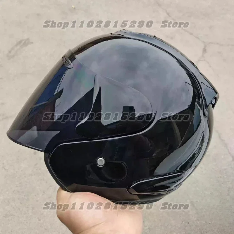 Ram3 Bright Black Half Helmet Men and Women Motorcycle Off-Road Summer Helmet Downhill Racing Mountain Cross Casco Capacete