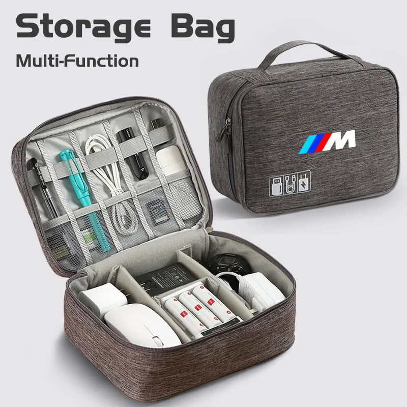 Car sticker Car Travel Cable Storage Bag USB Data Cable Charger Plug Storage Cable Bag Fit For BMW M M3 M5 X1 X2 X3 X5 X4 X7 G12 - view 4