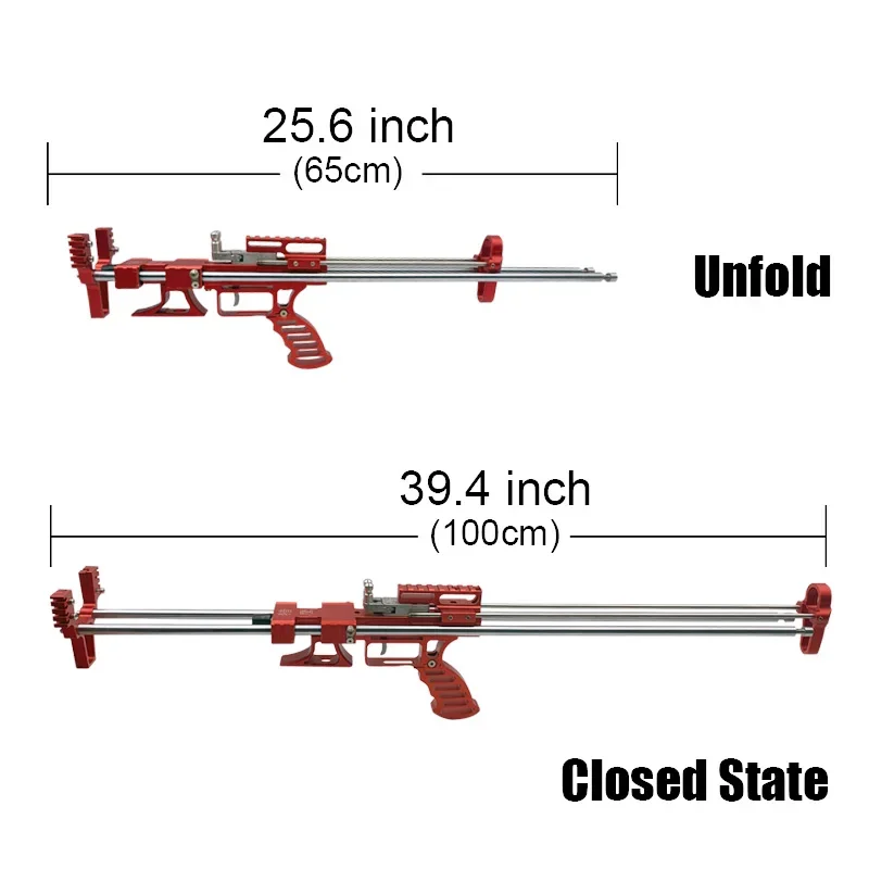 Aviation Alloy Outdoor Hunting Telescopic Long Rod Slingshot and High Elastic Rubber Belt Laser Shooting Powerful Ejection Toys