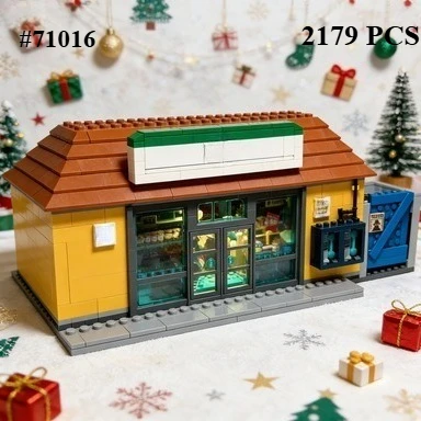 

Анимированный конструктор-супермаркет 71016, совместимый с деталями Lego, идеально подходит для рождественских подарков, 2179 деталей.