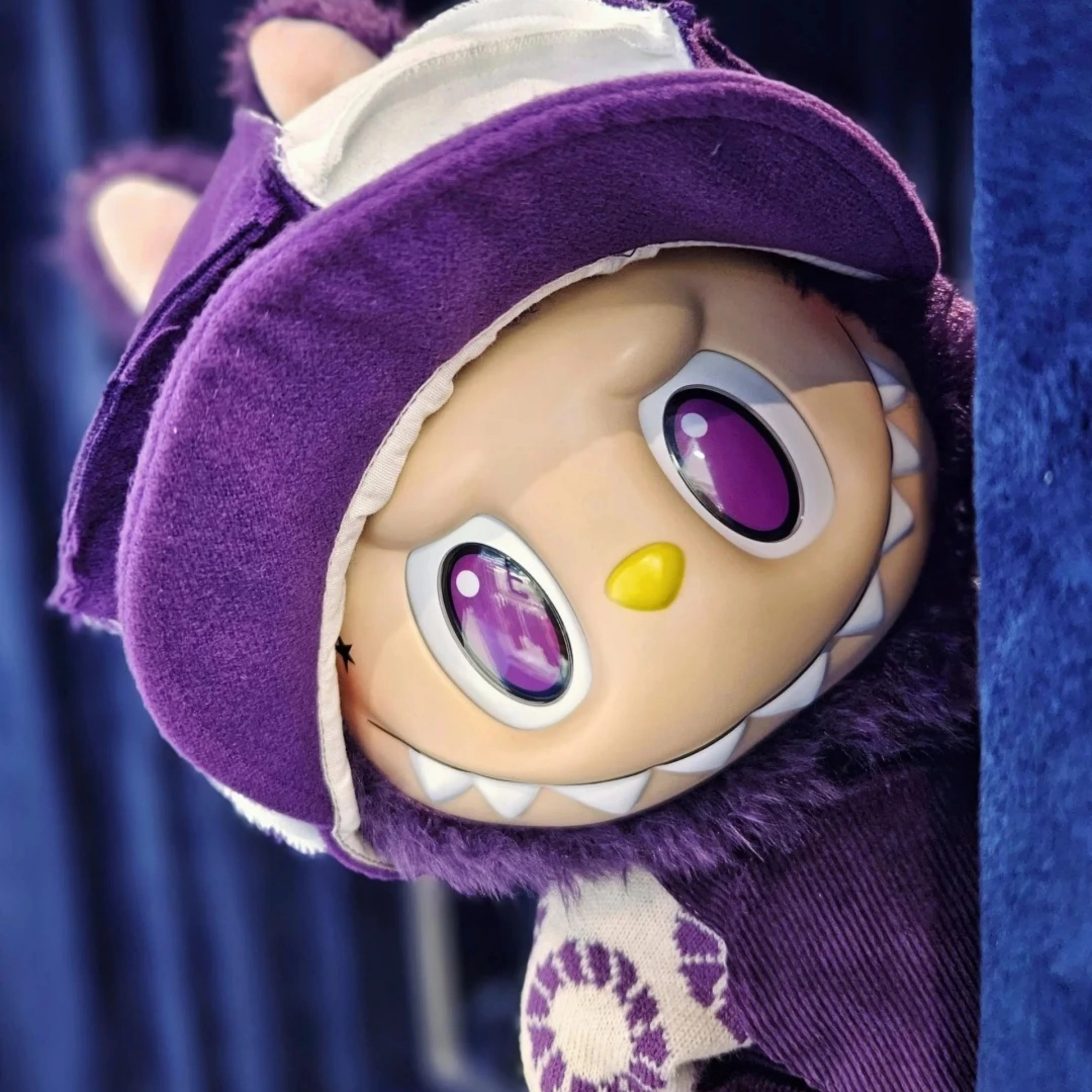 Labubu 40cm High Quality Animation Purple Sweater Monster Fashion Large Proportion  Doll Desktop Mystery Box Childrens Toys Gift