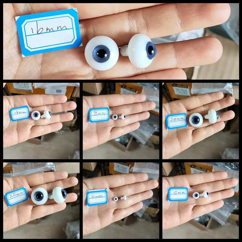 6mm 8mm 10mm 12mm 14mm 16mm 18mm 20mm 22mm 24mm  1/6 1/4 1/3 aod dod msd yosd sd bjd doll glass eyes eyeball eyesball XTB011