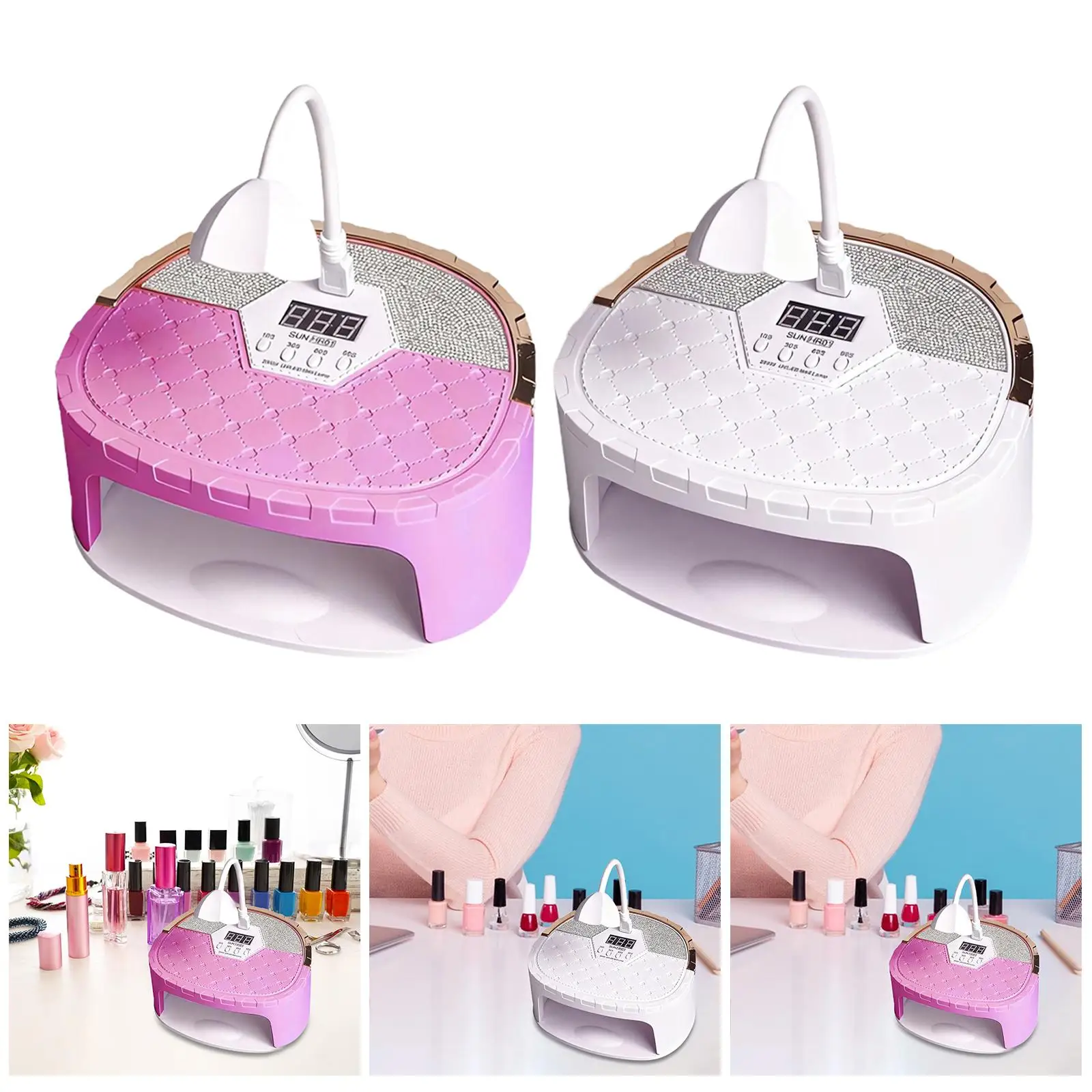 LED-nagellamp Veelzijdig Lage warmtemodus Compacte handsensor Krachtig 4-timers Gemakkelijk schoon te maken Nageldroger Gel-nagellamp Professioneel