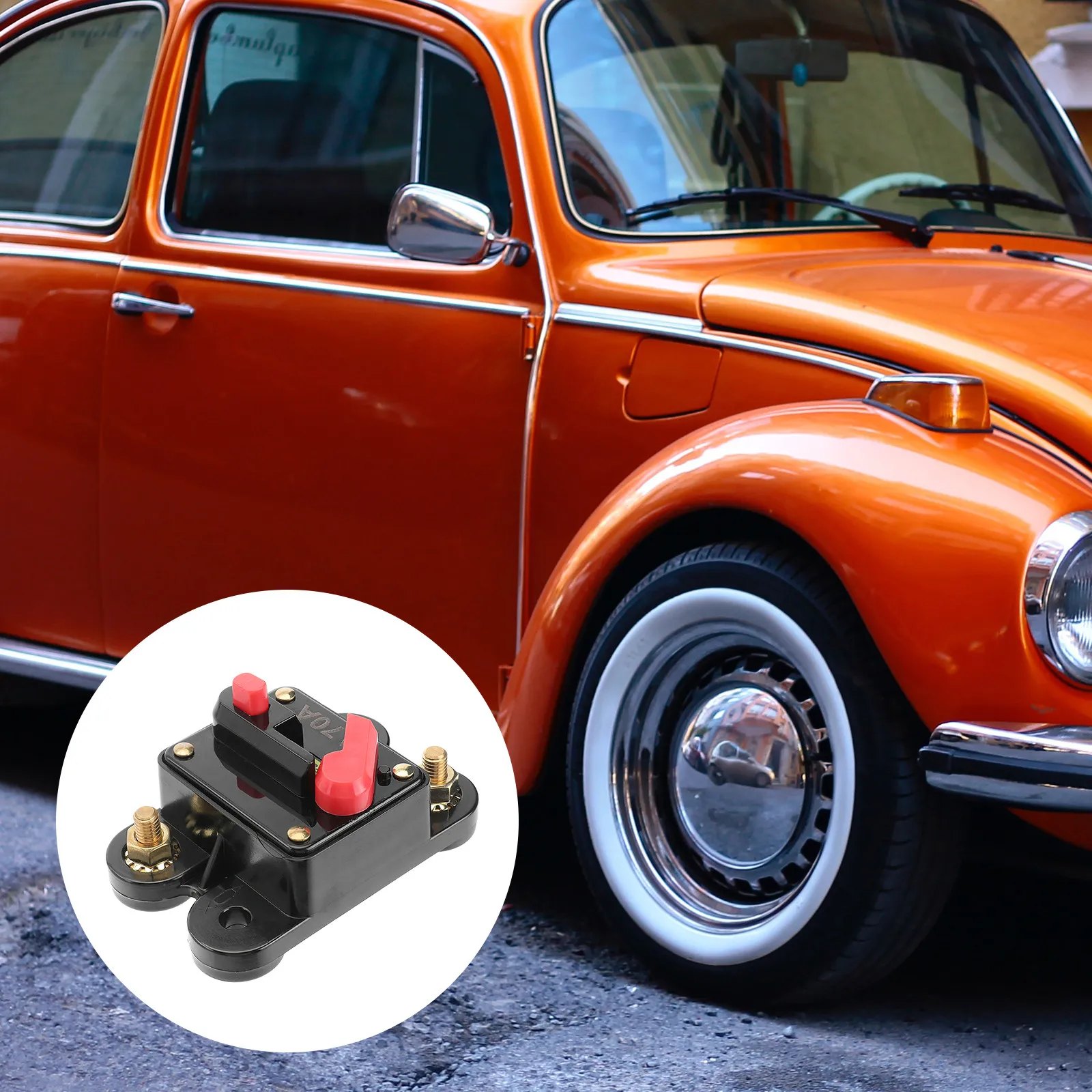 70 Amp Car Circuit Breaker Manual Reset Inline Fuse Trolling Motor Marine Boat Audio Protection Auto Circuit Breaker