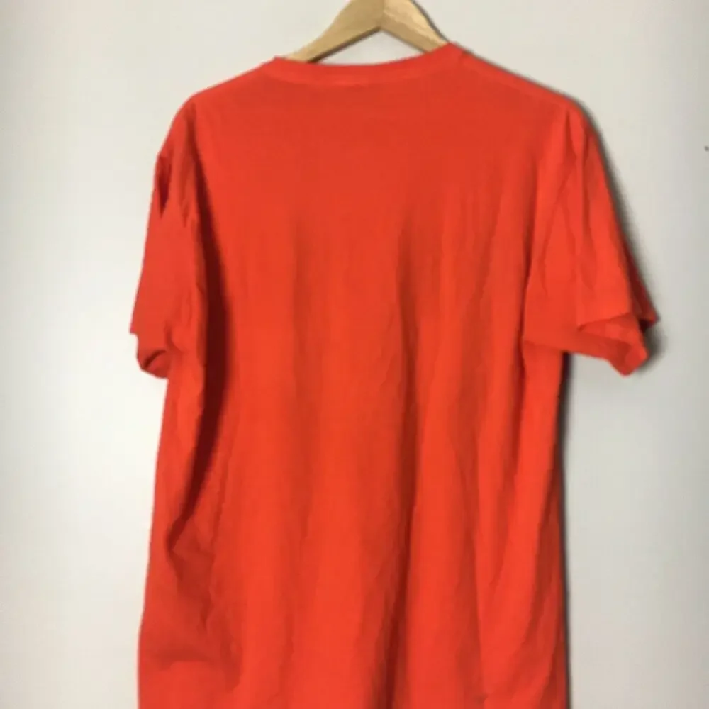 Halloween Shirt Orange Short Sleeve Crew Neck 100% Cotton XL