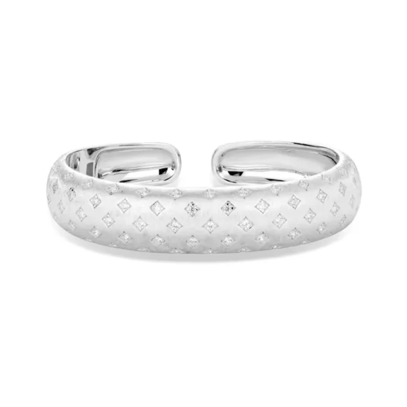 Bellux 925 Silver Gold Plated Synthetic Zircon Bracelet Silver Brushed Light Luxury Star Full Diamond Open Bangle