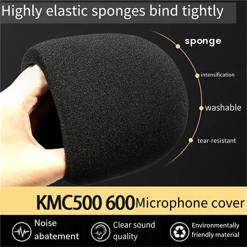 Mikrofon Penutup Kaca Depan Busa Filter Kaca Depan Tahan Angin untuk KMC500 KMC600 Aksesori Pengganti Penutup Busa Mini 2 Buah