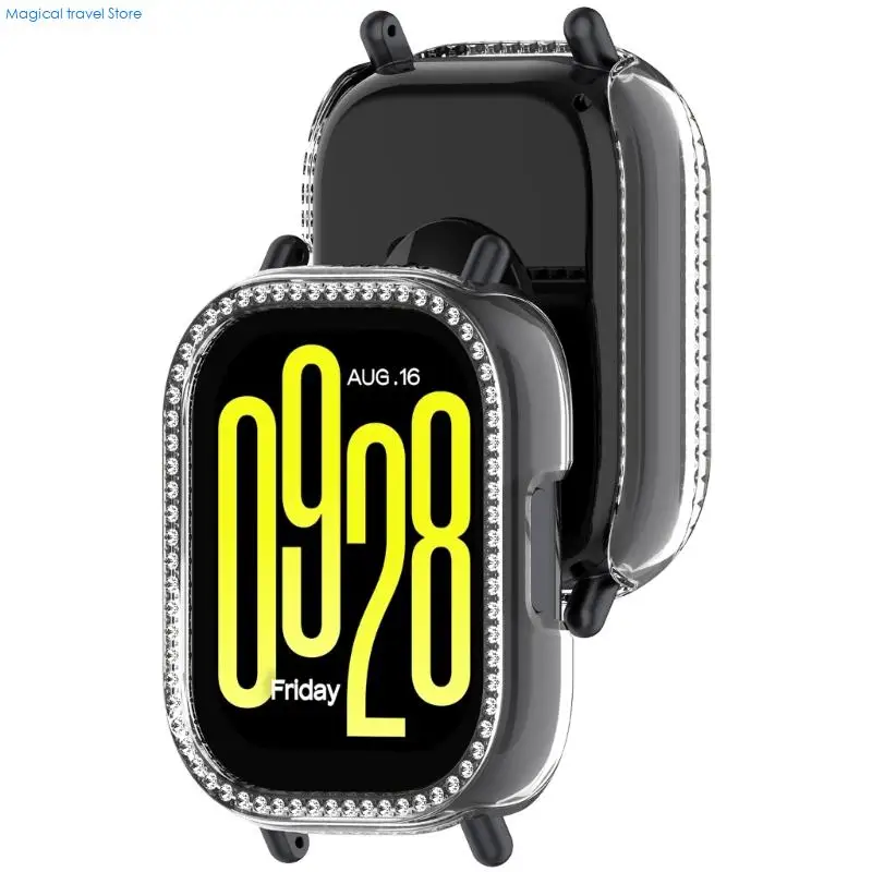 N2UB Shimmering Frame Guard Shell Shockproof Covers Housing Sleeve for Watch 5 Active