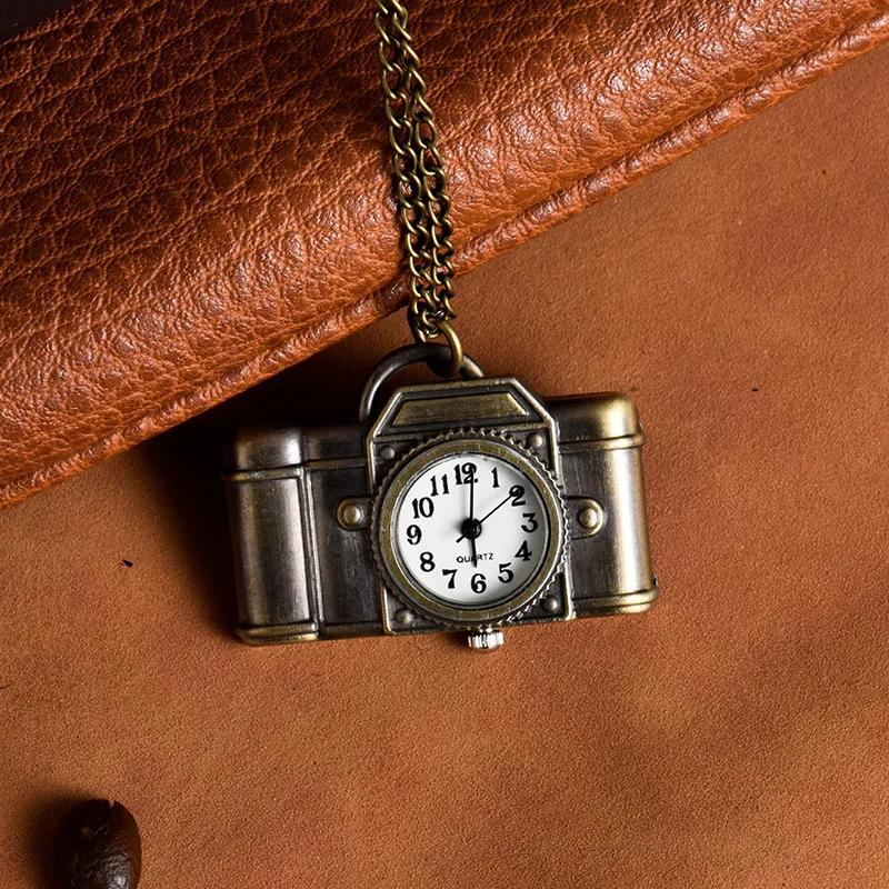 classic retro camera backpack keychain pendant watch for male and female students cartoon cute accessories2027