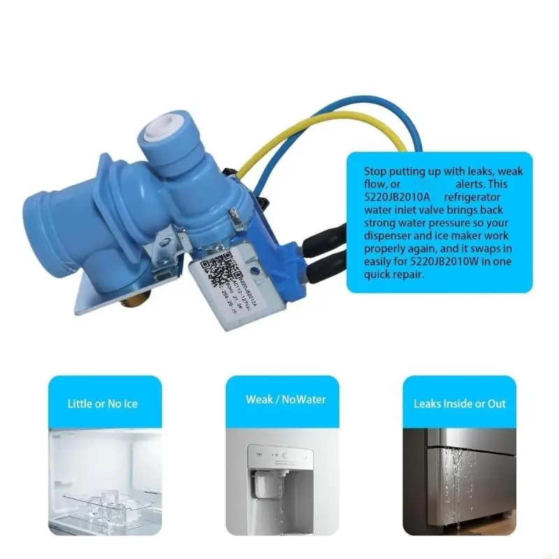 M6CB Refrigerator Water Valves Plastic Texture Leakproof Structure Quiet Performances