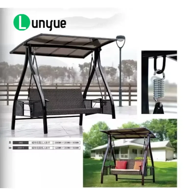 High Quality Outdoor Swing Chair Customizable Chinese Garden Leisure Furniture Durable Comfortable Patio Yard Relaxation
