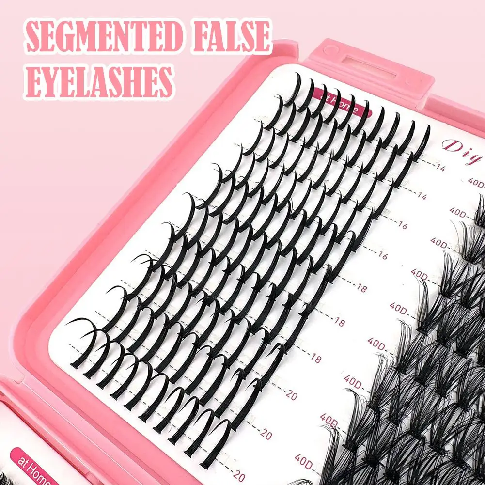 DIY Lash Extensions Kit Segmented False Eyelashes Natural 6 Individuals Eyelash Styles Clusters Kit Look Volume Lash Cluste F3J8