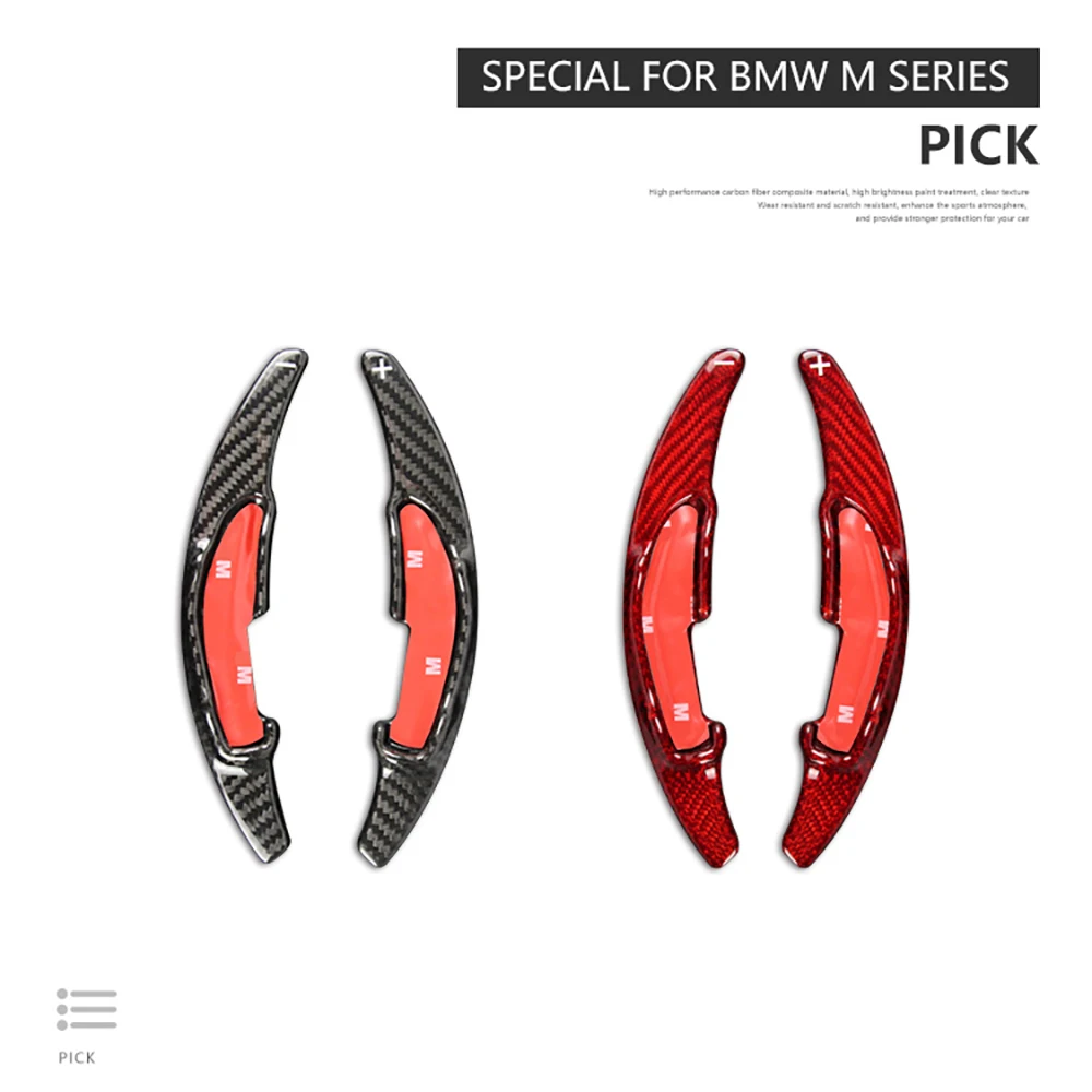 

High Quality 2pcs Carbon Fiber Steering Wheel Whift Protection Cover For Tesla Model 3 Y Unique Glossy Twill Red Purple