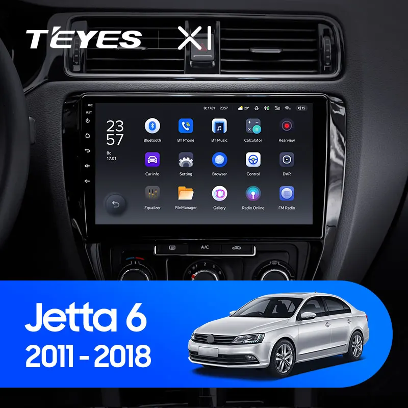 TEYES X1 For Volkswagen Jetta 6 2011 - 2018 Car Radio Multimedia Video Player Navigation GPS Android 10 No 2din 2 din DVD