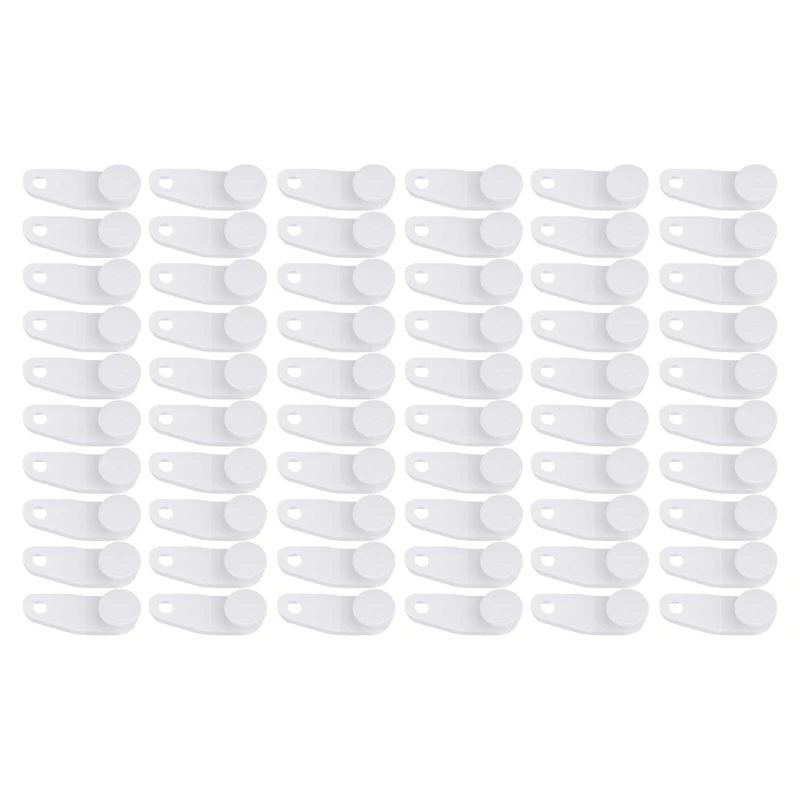 30/60Pcs Curtain Rod Sliders White Traverses Replacement Hooks for Drapery Track Drop shipping