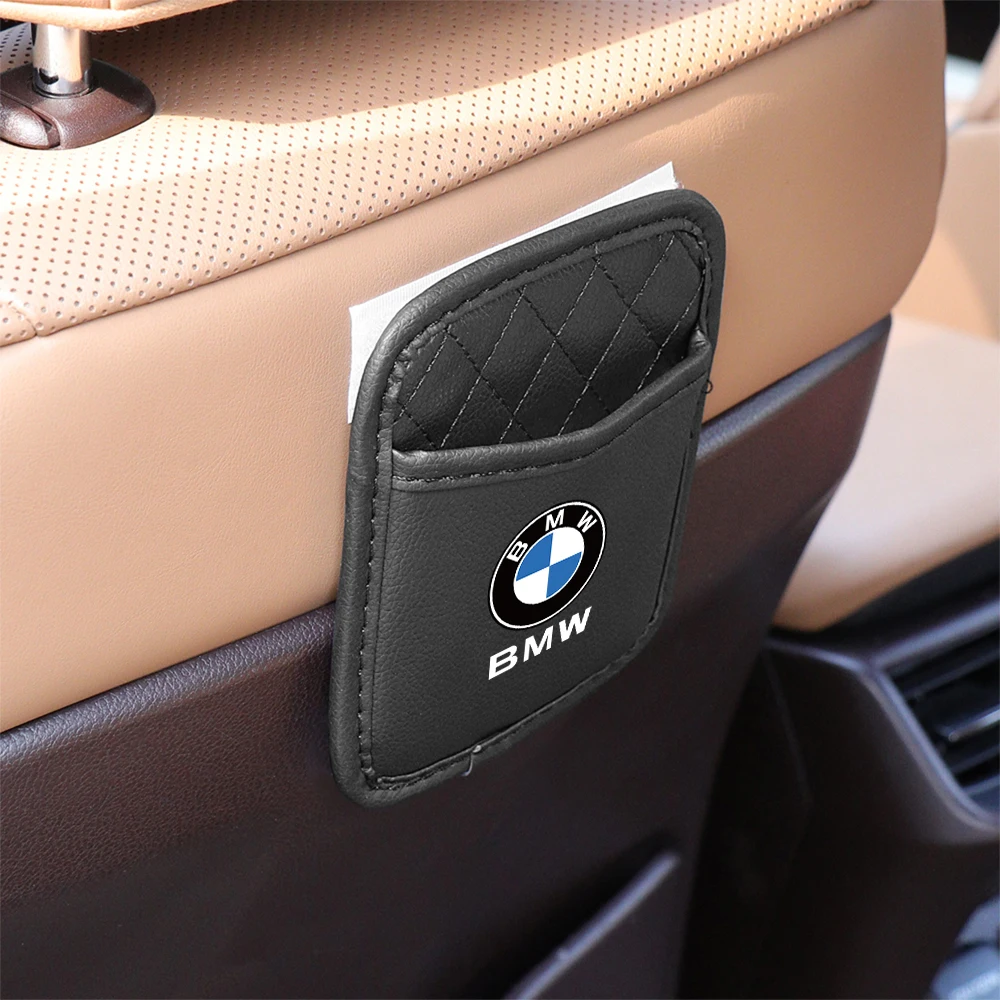 1pcs Car Interior Storage Bag Auto Seat Back Storage Pockets For M Bmw E39 E36 F20 E87 G30 E92 E91 X5 E70 F11 G20 X3 F25 E30 F31