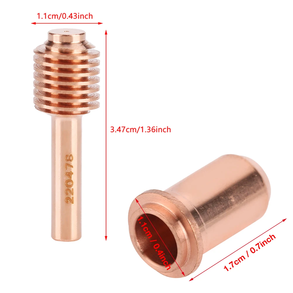 

Plasma Nozzle tip, 5pcs 220478 Electrode Nozzle 5 pcs 220480 Nozzle Tips Consumables for MAX30Plasma Cutter Torch