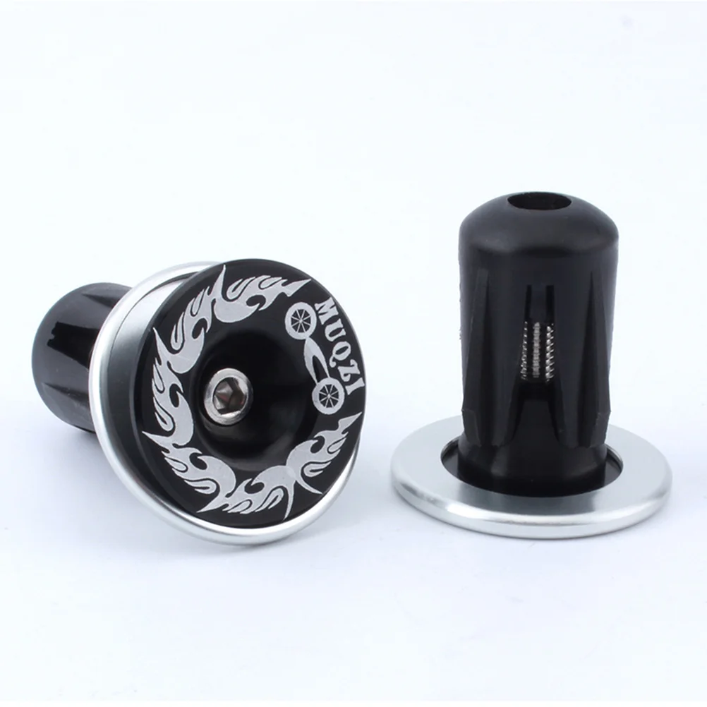 Pair of Bicycle Handlebar Plugs Cnc Machined Aluminum Alloy End Caps for Road Mountain Bike Bar End Caps Wear Resistant