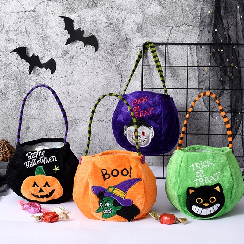 Nette Halloween Süßigkeiten Tasche Halloween Kürbis Muster Tragbare Dreidimensionale Handtasche Cosplay Requisiten Geschenk Korb Kinder Geschenke
