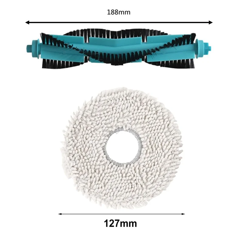 A83G-Roller Brush,Filters,Mop Cloths As Shown Plastic Compatible For Cecotec Conga 11090 Robot Vacuum Cleaners